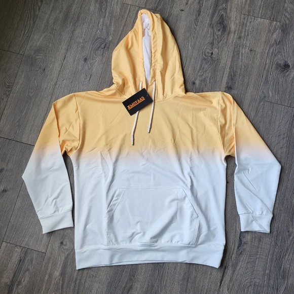 Dip Dye Hoodie Yellow & White {Medium} - Picture 2 of 11